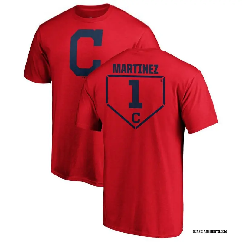 Men's Cleveland Guardians ＃1 Angel Martinez Red RBI T-Shirt